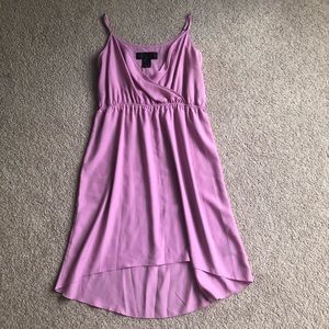 Lavender high low sleeveless midi dress